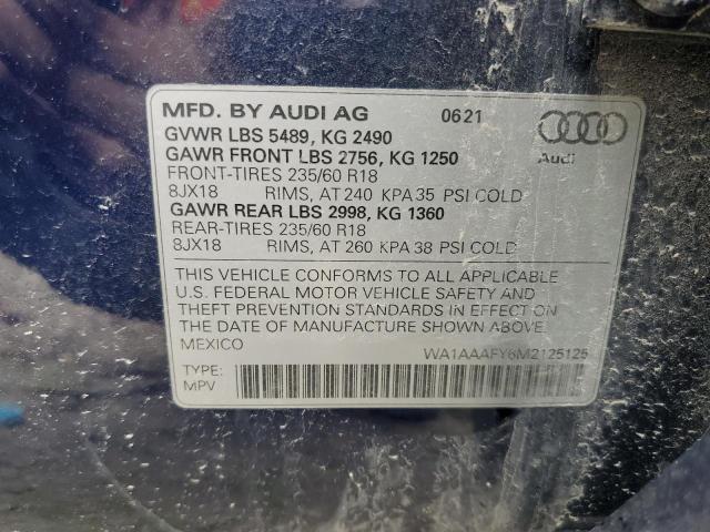 Photo 14 from auction – 2021 AUDI Q5 PREMIUM with VIN WA1AAAFY6M2125125