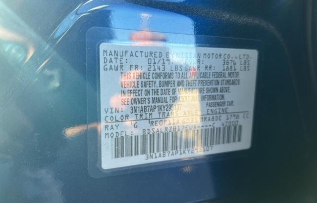 Photo 10 from auction – 2019 NISSAN SENTRA S with VIN 3N1AB7AP1KY295107