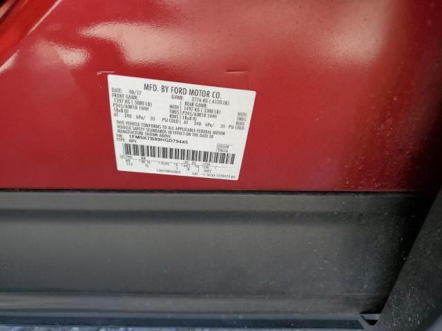 Photo 14 from auction – 2017 FORD EXPLORER with VIN 1FM5K7B89HGD79445