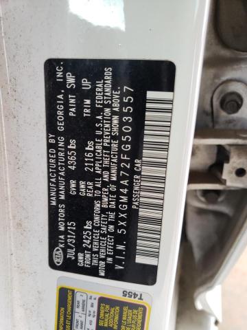Photo 10 from auction – 2015 KIA OPTIMA LX with VIN 5XXGM4A72FG503557
