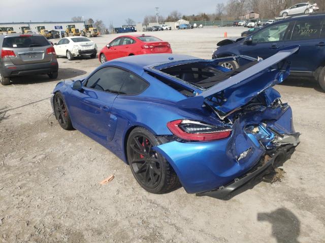 Photo 2 from auction – 2016 PORSCHE CAYMAN GT4 with VIN WP0AC2A86GK191689