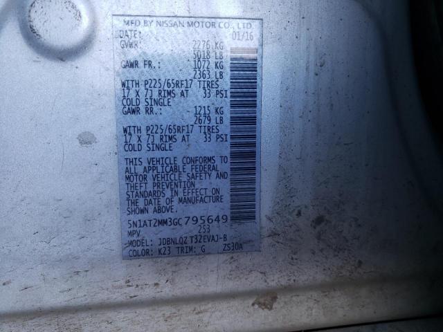 Photo 14 from auction – 2016 NISSAN ROGUE S with VIN 5N1AT2MM3GC795649
