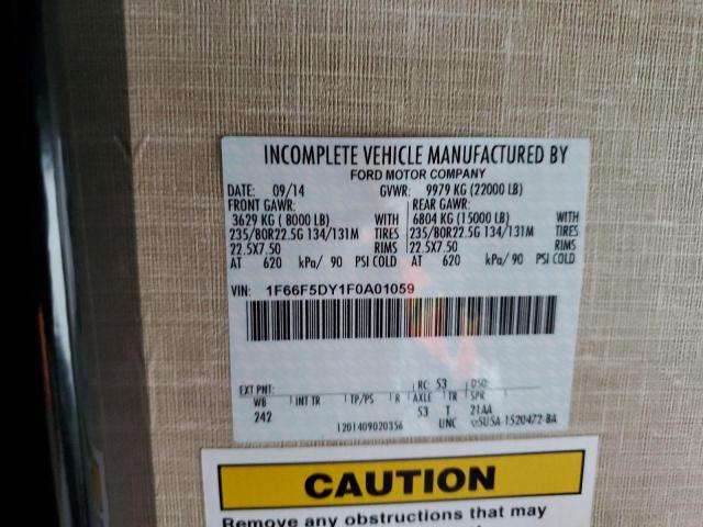 Photo 10 from auction – 2016 HORA MOTORHOME with VIN 1F66F5DY1F0A01059