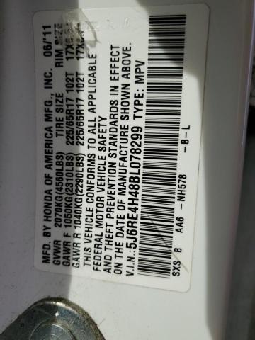 Photo 14 from auction – 2011 HONDA CR-V SE with VIN 5J6RE4H48BL078299