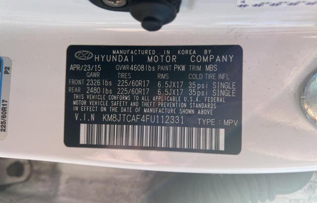 Photo 10 from auction – 2015 HYUNDAI TUCSON GLS with VIN KM8JTCAF4FU112331