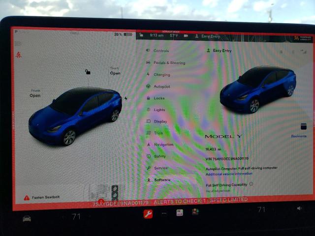 Photo 9 from auction – 2022 TESLA MODEL Y with VIN 7SAYGDEE9NA001179