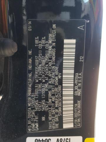 Photo 14 from auction – 2014 TOYOTA SIENNA LE with VIN 5TDKK3DC5ES452880