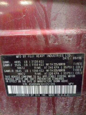 Photo 10 from auction – 2017 SUBARU OUTBACK 2. with VIN 4S4BSANC6H3251395