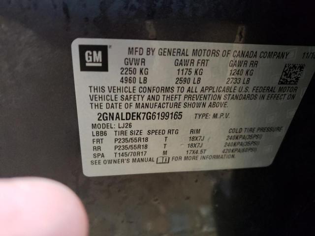 Photo 14 from auction – 2016 CHEVROLET EQUINOX LT with VIN 2GNALDEK7G6199165