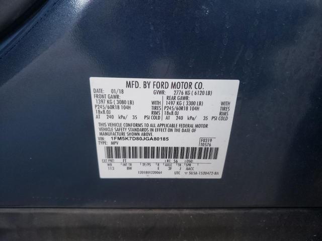 Photo 14 from auction – 2018 FORD EXPLORER X with VIN 1FM5K7D80JGA80185