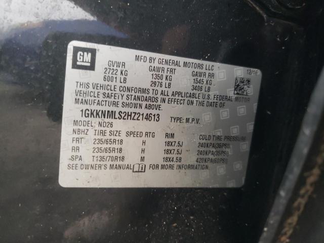 Photo 14 from auction – 2017 GMC ACADIA SLT with VIN 1GKKNMLS2HZ214613