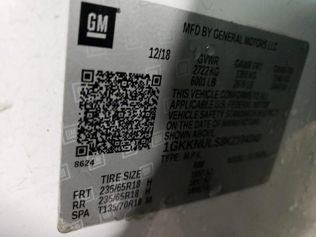 Photo 14 from auction – 2019 GMC ACADIA SLT with VIN 1GKKNULS8KZ194343