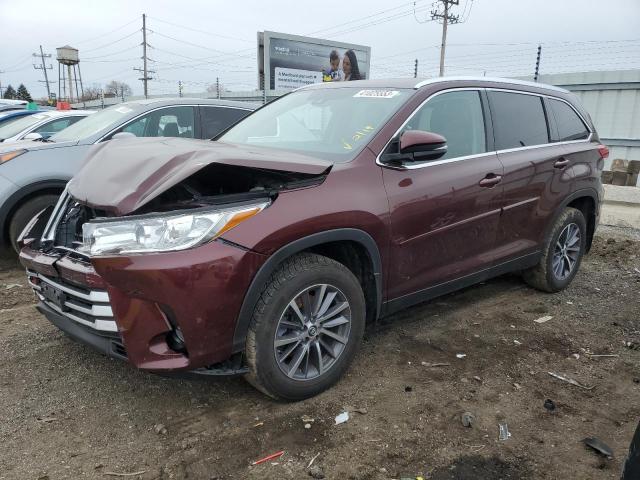 TOYOTA HIGHLANDER 2019 with VIN 5TDJZRFH2KS992752 - Photo from auction