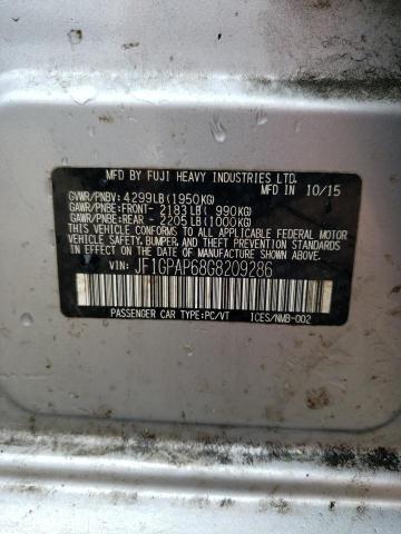 Photo 14 from auction – 2016 SUBARU IMPREZA SP with VIN JF1GPAP68G8209286