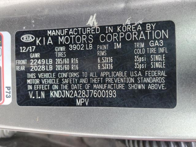 Photo 14 from auction – 2018 KIA SOUL with VIN KNDJN2A28J7600193
