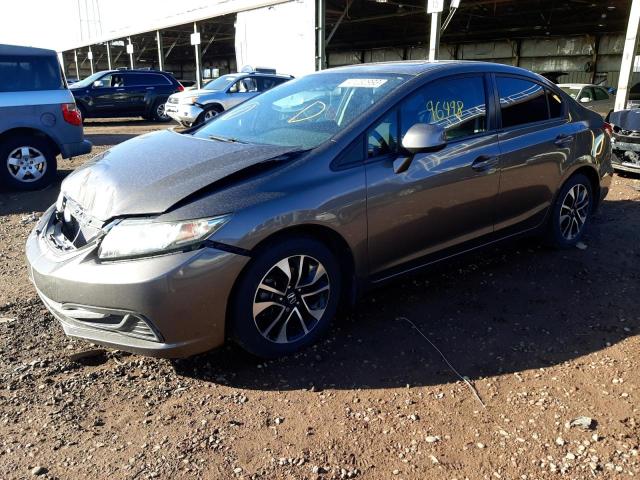 HONDA CIVIC EX 2013 with VIN 2HGFB2F8XDH552508 - Photo from auction