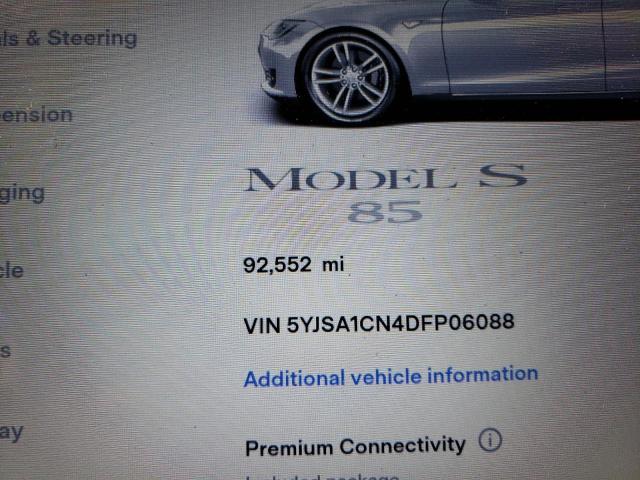 Photo 9 from auction – 2013 TESLA MODEL S with VIN 5YJSA1CN4DFP06088