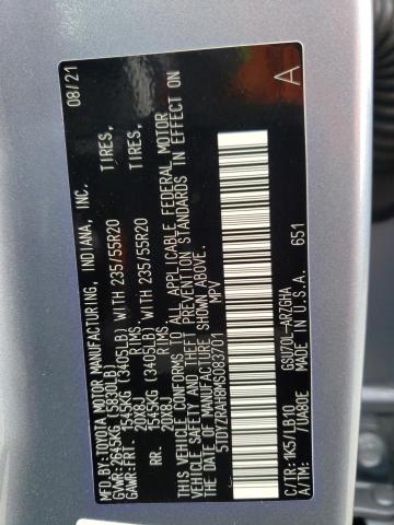 Photo 14 from auction – 2021 TOYOTA HIGHLANDER with VIN 5TDYZRAH8MS083701
