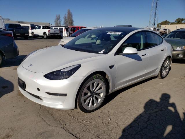 TESLA MODEL 3 2022 with VIN 5YJ3E1EA2NF143854 - Photo from auction