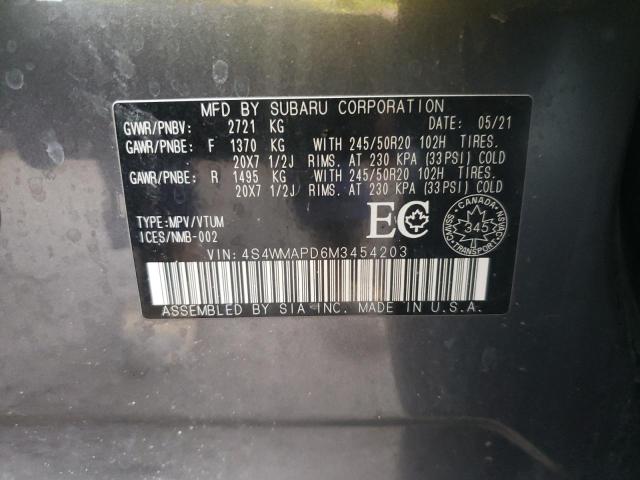 Photo 14 from auction – 2021 SUBARU ASCENT LIM with VIN 4S4WMAPD6M3454203