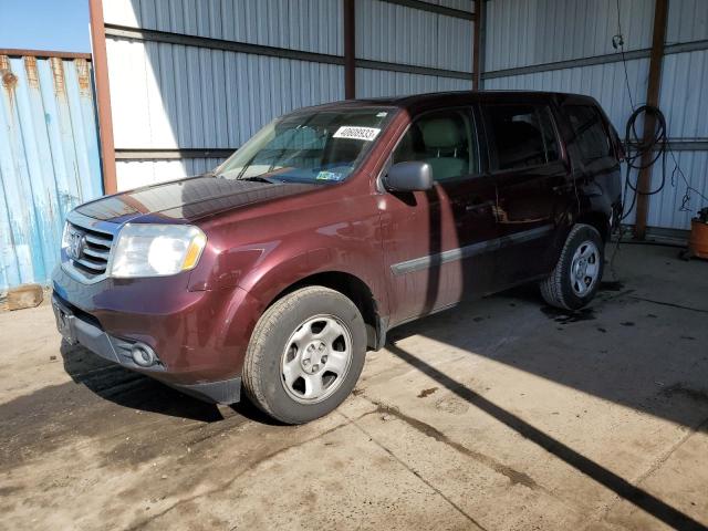 HONDA PILOT LX 2015 with VIN 5FNYF4H29FB061324 - Photo from auction