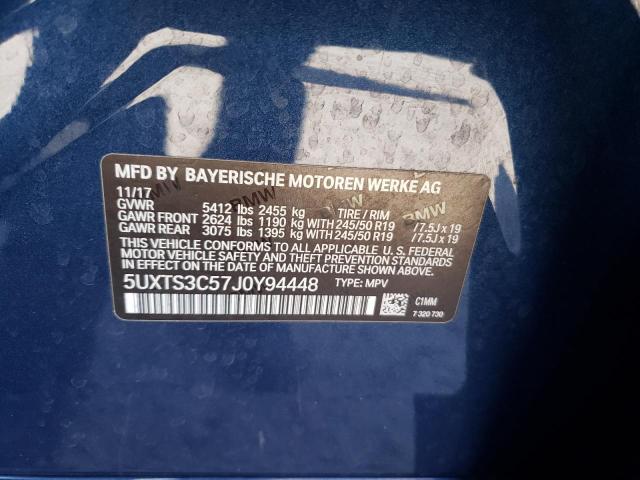 Photo 14 from auction – 2018 BMW X3 XDRIVEM with VIN 5UXTS3C57J0Y94448
