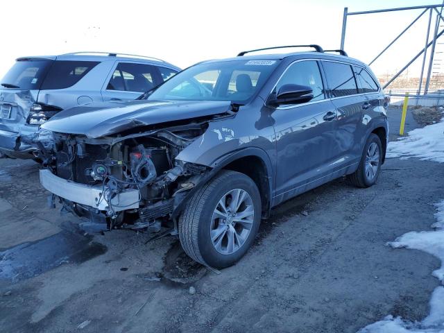 TOYOTA HIGHLANDER 2015 with VIN 5TDJKRFH0FS160160 - Photo from auction