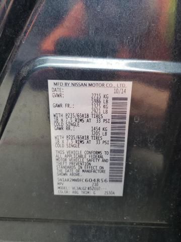 Photo 14 from auction – 2015 NISSAN PATHFINDER with VIN 5N1AR2MN0FC604856