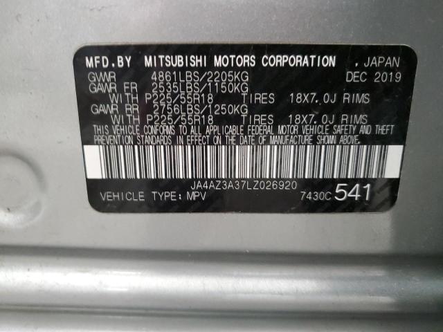 Photo 14 from auction – 2020 MITSUBISHI OUTLANDER with VIN JA4AZ3A37LZ026920