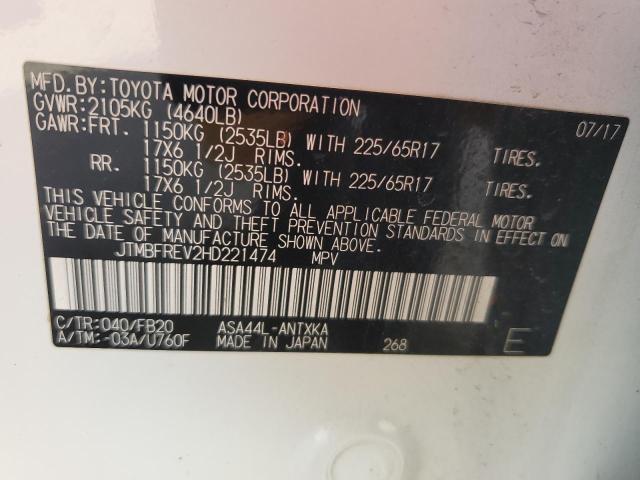 Photo 14 from auction – 2017 TOYOTA RAV4 LE with VIN JTMBFREV2HD221474