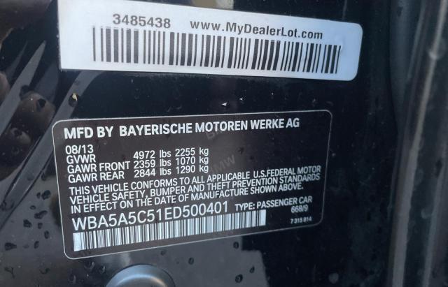 Photo 10 from auction – 2014 BMW 528 I with VIN WBA5A5C51ED500401