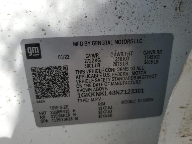 Photo 14 from auction – 2022 GMC ACADIA SLE with VIN 1GKKNKL48NZ123301