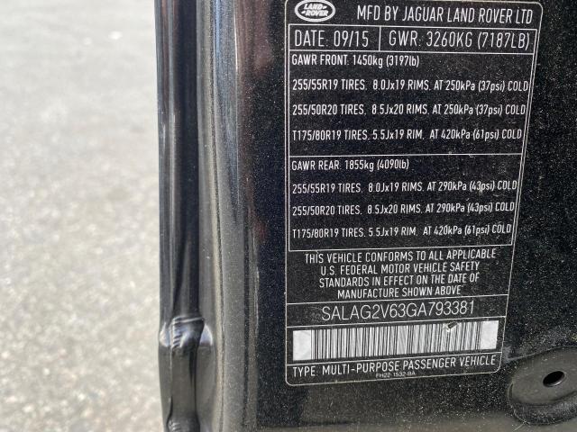 Photo 10 from auction – 2016 LAND ROVER LR4 HSE with VIN SALAG2V63GA793381