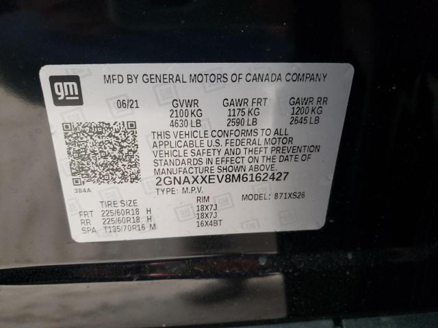 Photo 14 from auction – 2021 CHEVROLET EQUINOX PR with VIN 2GNAXXEV8M6162427