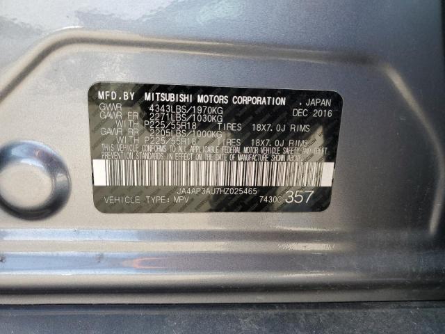 Photo 14 from auction – 2017 MITSUBISHI OUTLANDER with VIN JA4AP3AU7HZ025465