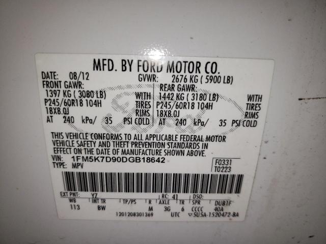 Photo 14 from auction – 2013 FORD EXPLORER X with VIN 1FM5K7D90DGB18642