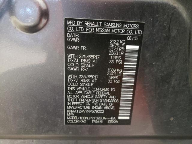 Photo 14 from auction – 2015 NISSAN ROGUE S with VIN KNMAT2MV7FP579002