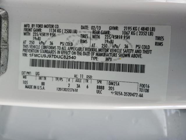 Photo 14 from auction – 2013 FORD ESCAPE TIT with VIN 1FMCU9J97DUC82540