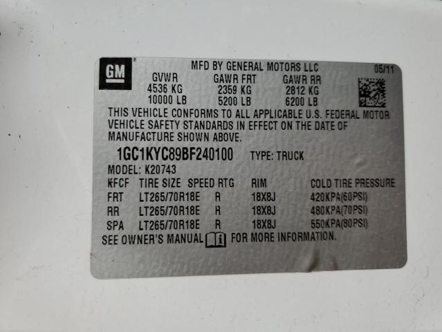 Photo 10 from auction – 2011 CHEVROLET SILVERADO with VIN 1GC1KYC89BF240100