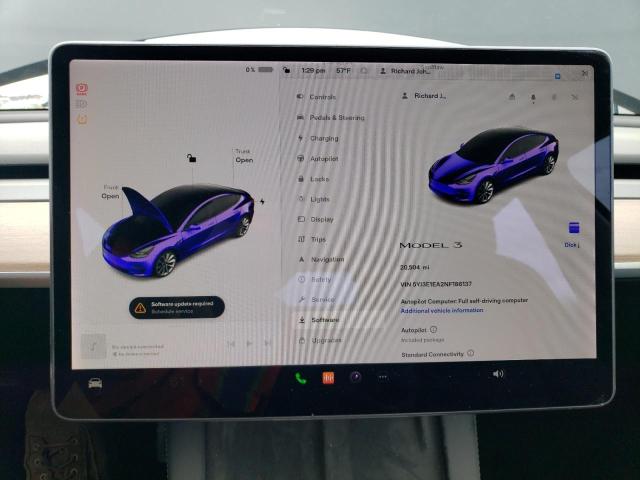 Photo 9 from auction – 2022 TESLA MODEL 3 with VIN 5YJ3E1EA2NF186137