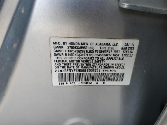 Photo 14 from auction – 2011 HONDA PILOT EXL with VIN 5FNYF3H56BB056211