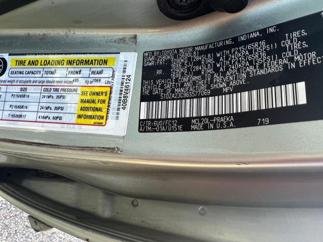 Photo 10 from auction – 2006 TOYOTA SIENNA CE with VIN 5TDZA23C96S577069