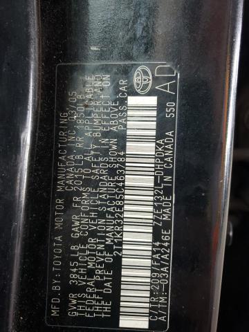 Photo 10 from auction – 2005 TOYOTA COROLLA MA with VIN 2T1KR32E85C463784
