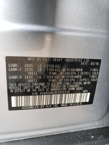 Photo 10 from auction – 2016 SUBARU OUTBACK 2. with VIN 4S4BSANC9G3352378