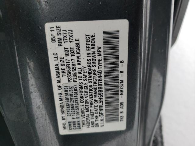 Photo 14 from auction – 2011 HONDA ODYSSEY EX with VIN 5FNRL5H69BB076440