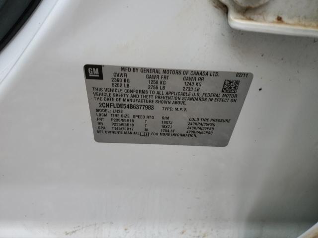 Photo 14 from auction – 2011 CHEVROLET EQUINOX LT with VIN 2CNFLDE54B6377983
