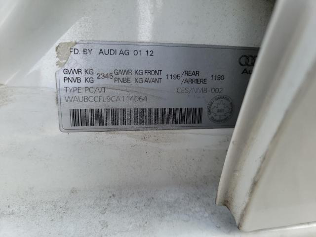 Photo 10 from auction – 2012 AUDI S4 PREMIUM with VIN WAUBGCFL9CA114064