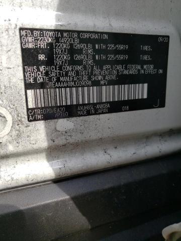 Photo 14 from auction – 2021 TOYOTA VENZA LE with VIN JTEAAAAHXMJ009098