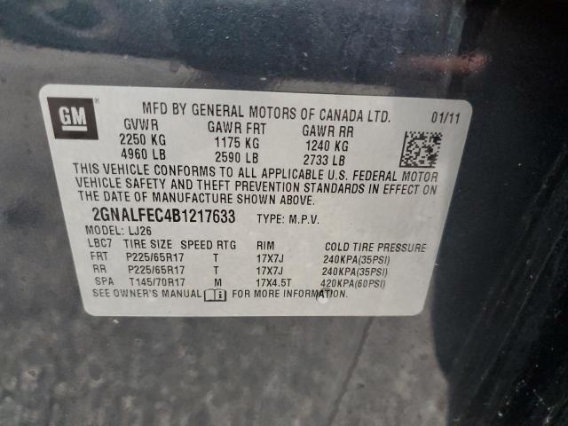 Photo 14 from auction – 2011 CHEVROLET EQUINOX LT with VIN 2GNALFEC4B1217633