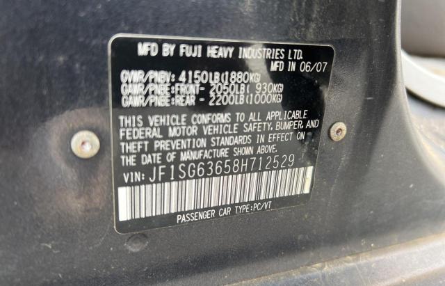 Photo 10 from auction – 2008 SUBARU FORESTER 2 with VIN JF1SG63658H712529
